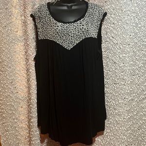 Emerald brand 3x black & animal print blouse